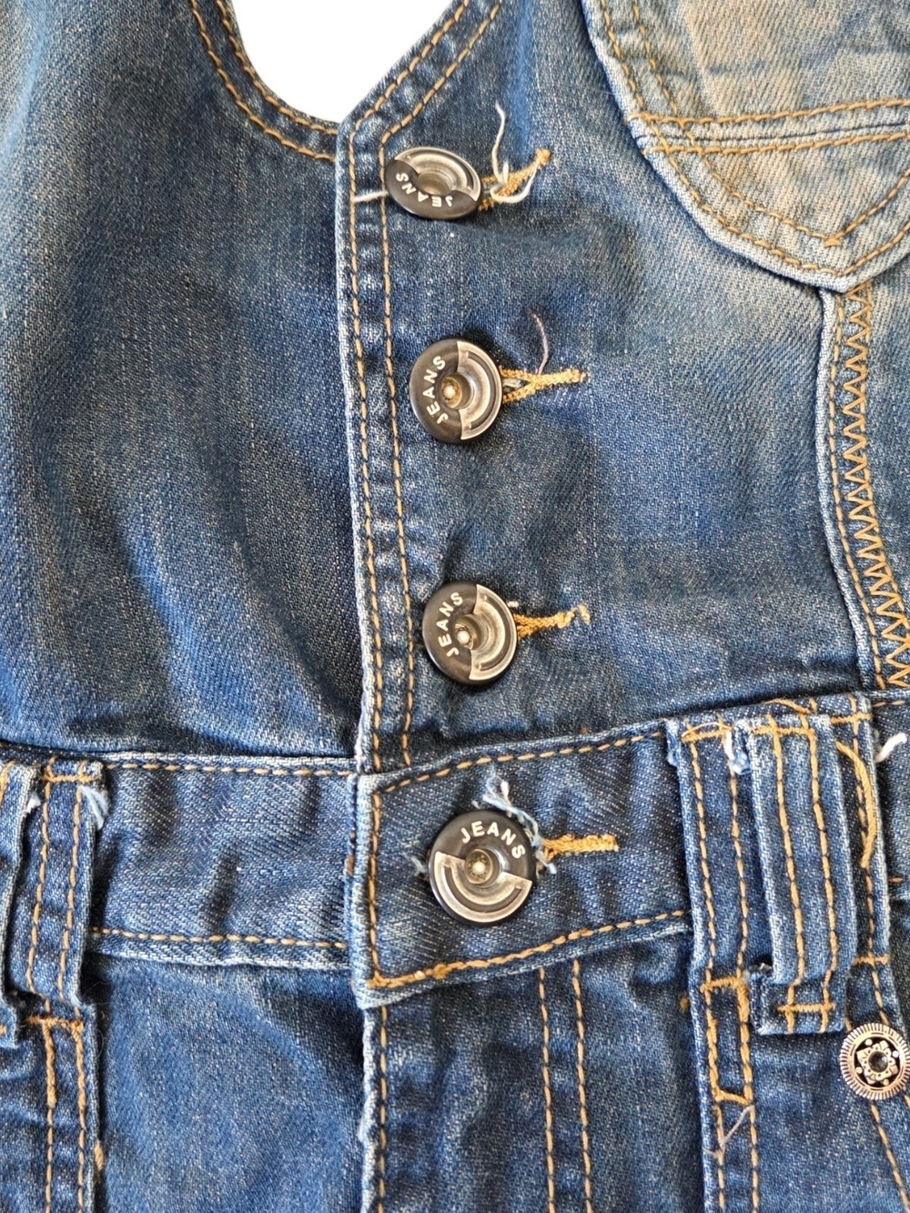 🌟Denim Overall Skirt Dress - Blue - Picture 5 of 8